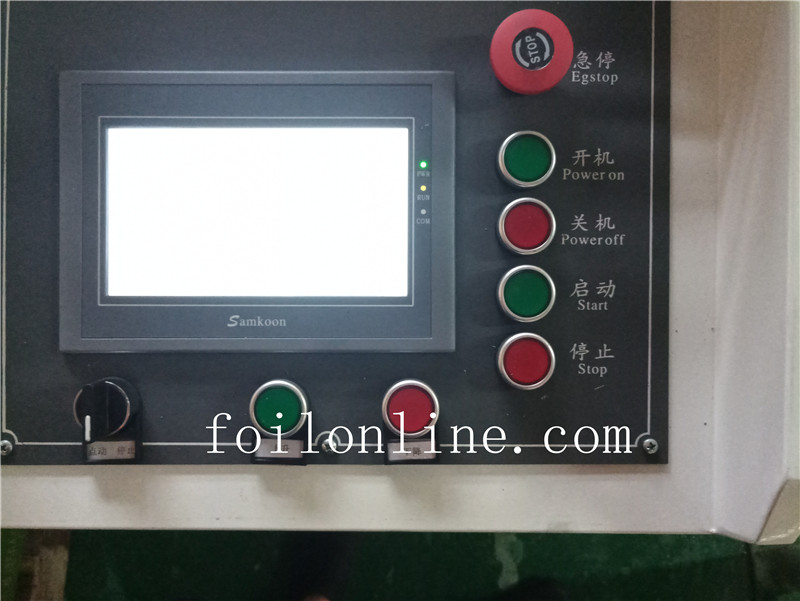 aluminium foil container making machine Control display