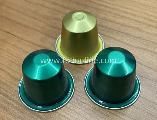 glue type empty aluminum coffee capsule