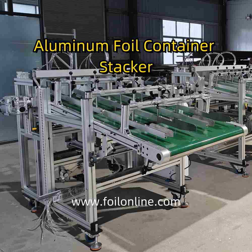 Aluminium Foil Container Stacking Machine With Counting